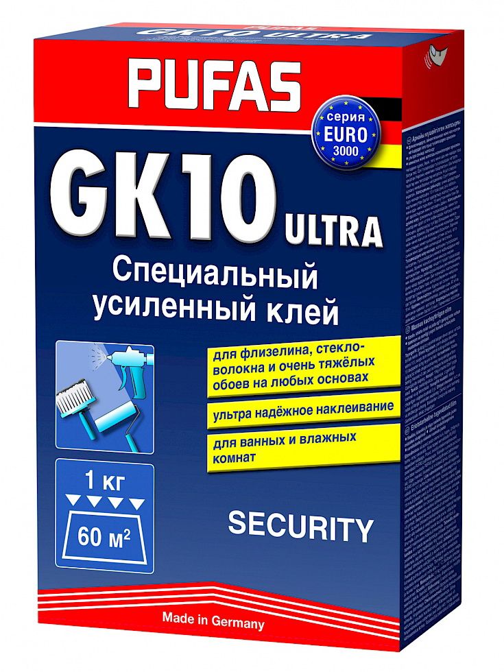PUFAS EURO 3000 Специальный усиленный клей - Security GK 10 1 кг Пуфас