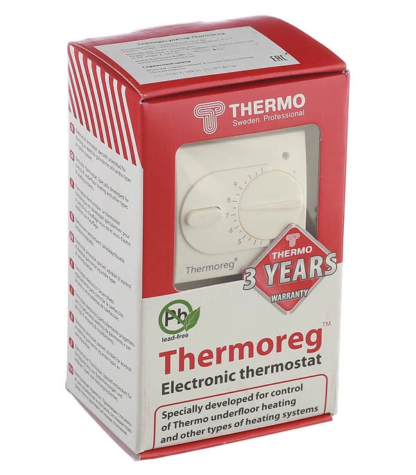 Терморегулятор механический для теплого пола Thermoreg TI-200dis белый