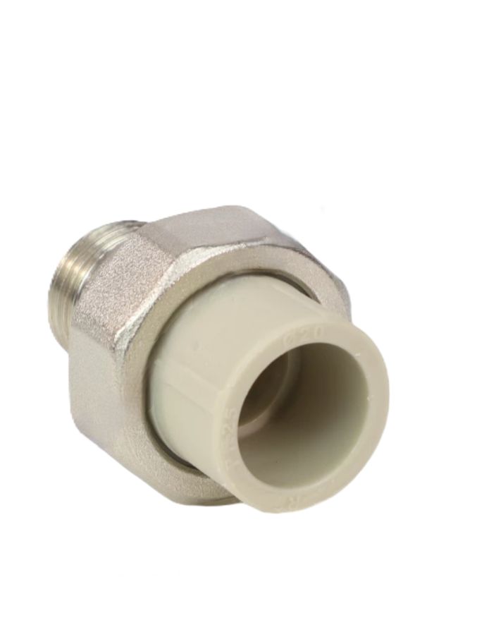 Муфта PP-R комбинированная разъемная серая Дн 32х3/4" НР VALFEX 10156220Г