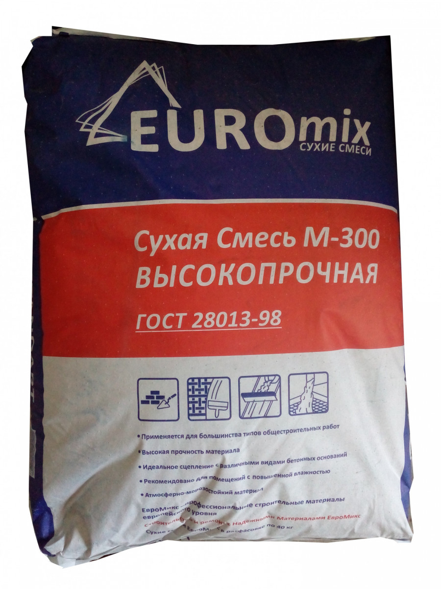 Пескобетон М-300 Евромикс, 40 кг