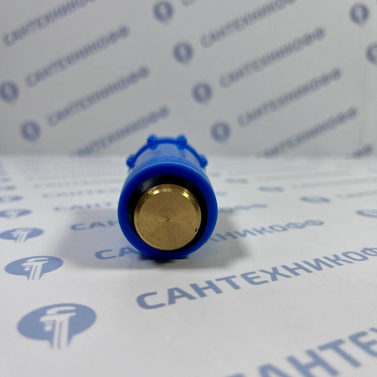 Тестовая заглушка из пластика Н 1/2" REMER синяя, резьба латунь 140BL