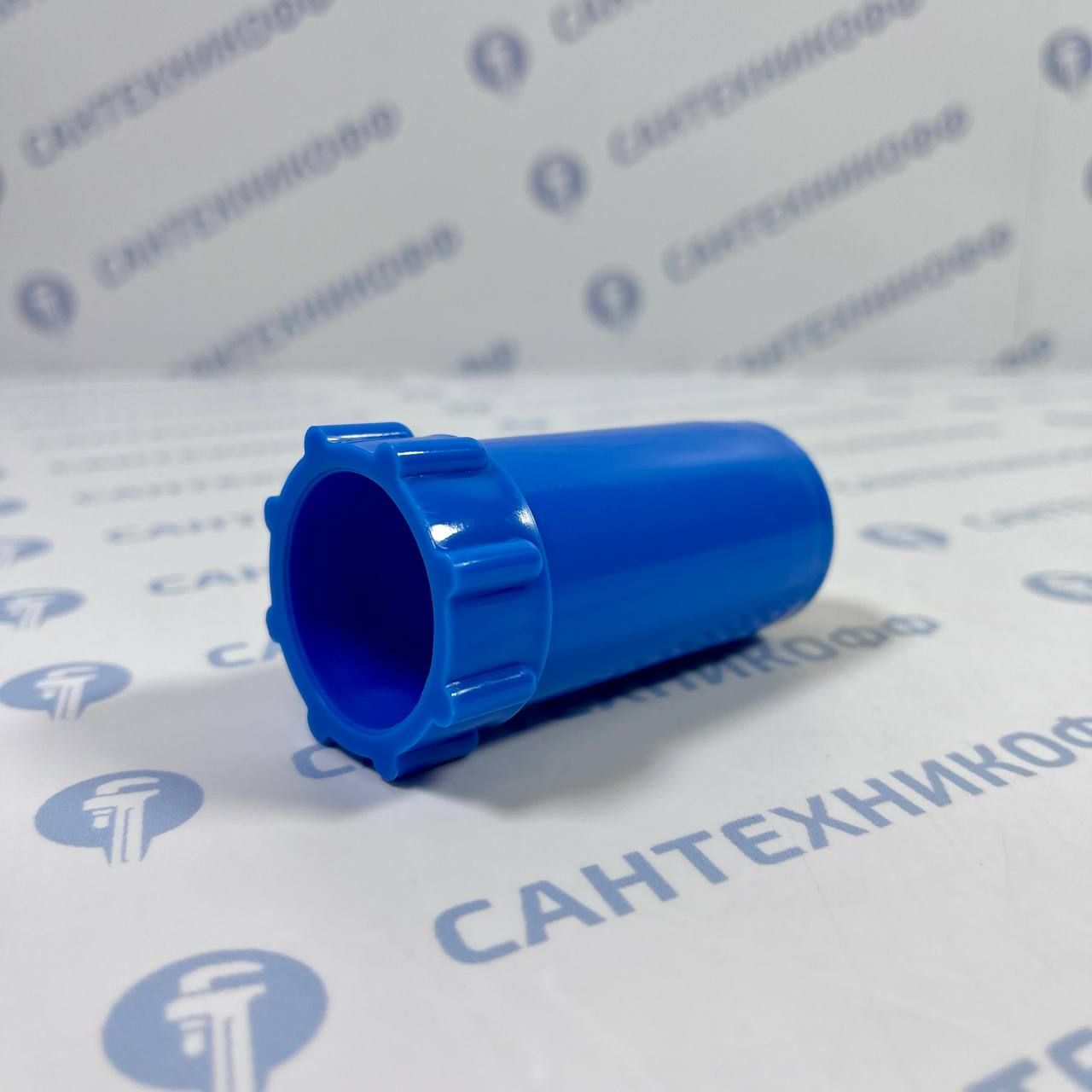 Тестовая заглушка из пластика Н 1/2" REMER синяя, резьба латунь 140BL