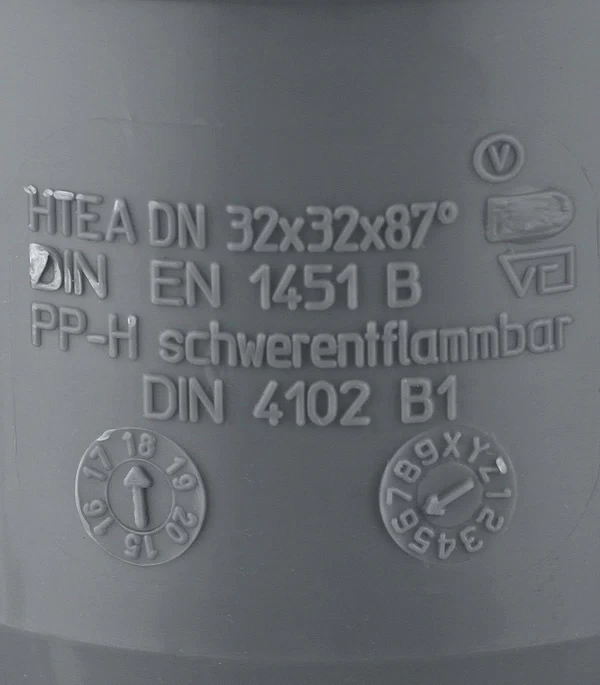 Тройник Ostendorf HTEA d32 мм 87° пластиковый для внутренней канализации (110400)