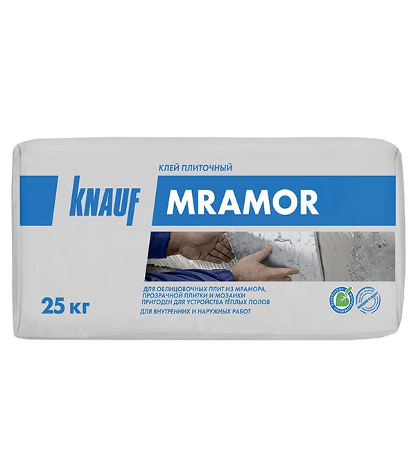Клей для плитки/ керамогранита/ мозаики/ камня Knauf Мрамор белый класс C2 25 кг