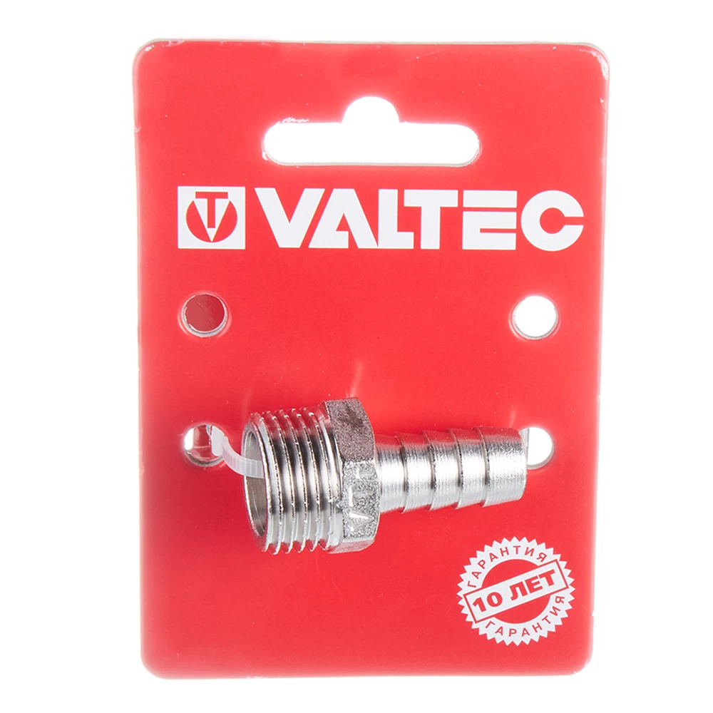Штуцер Valtec для присоединения шланга 1/2 НР(ш) х 12 мм латунный (VTr.650.N.0412)