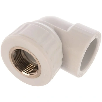 Угольник комбинированный с переходом PP-R 32х3/4" ВР V-flex 10125132 белый