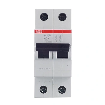 Автоматический выключатель модульный ABB SH202L 2P 40А тип C 4,5 кА 400 В (2CDS242001R0404)