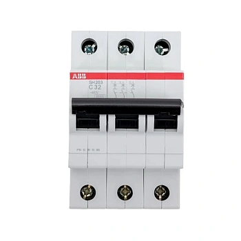 Автоматический выключатель модульный ABB SH203 3P 32А тип C 6 кА 400 В (2CDS213001R0324)