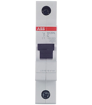 Автоматический выключатель ABB SH201L 1P 63А тип С 4,5 кА 220/380 В (1 шт.)