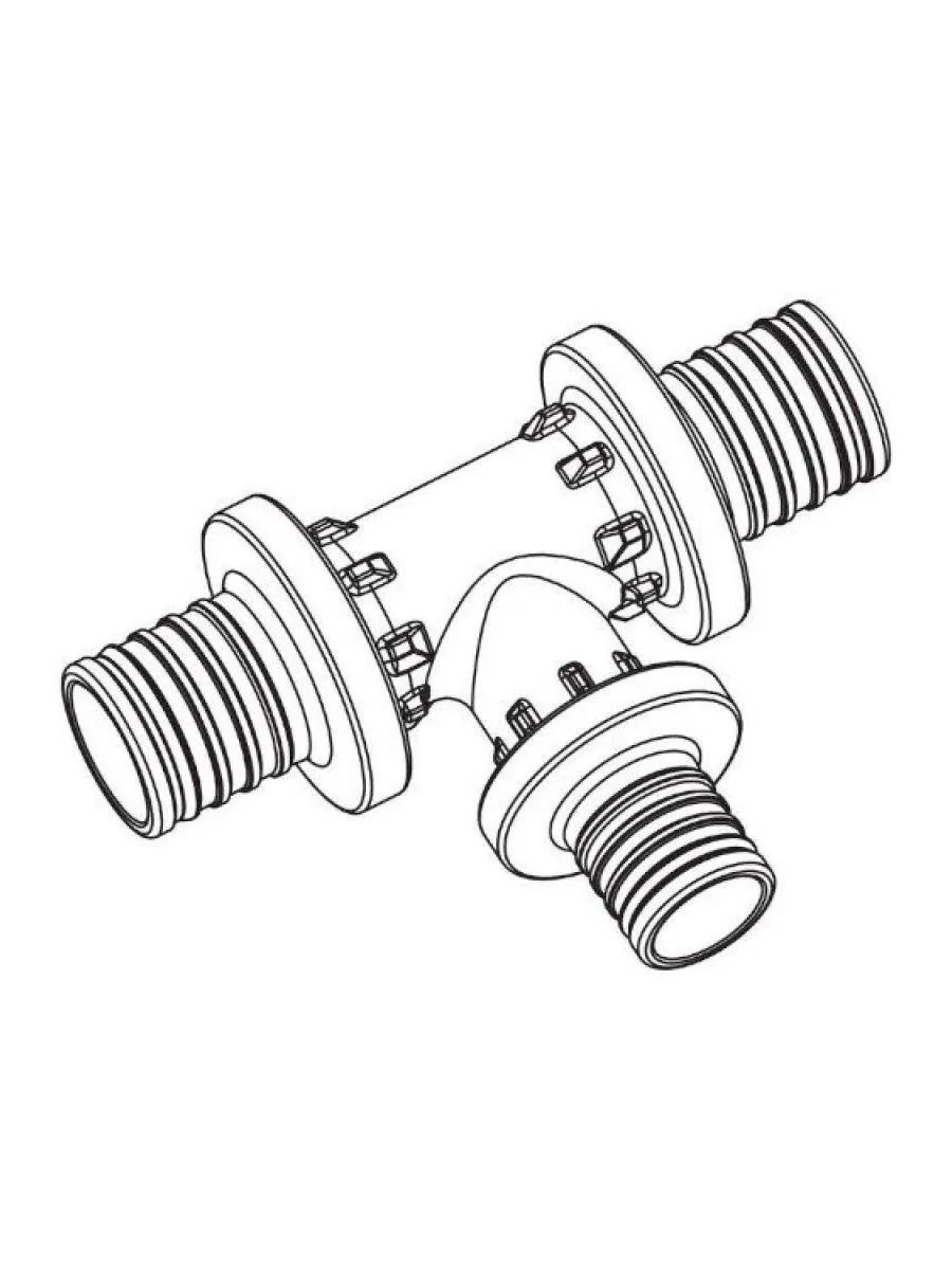 Тройник REHAU RAUTITAN PX, 16x16х16, пластик, 11600311001