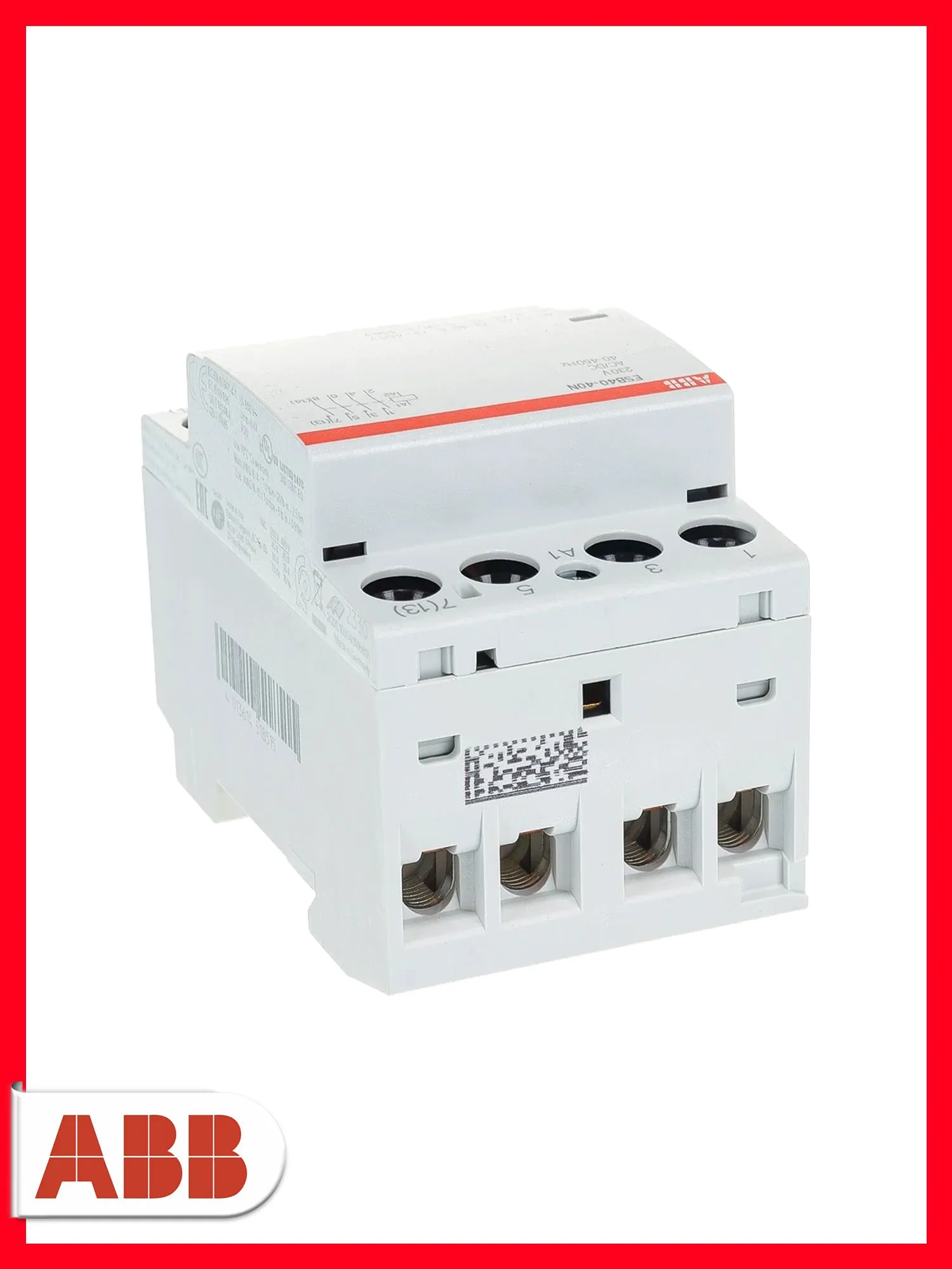 Модульный контактор ABB ESB40-40N-06, 40А 4НО, катушка 230В 1SAE341111R0640