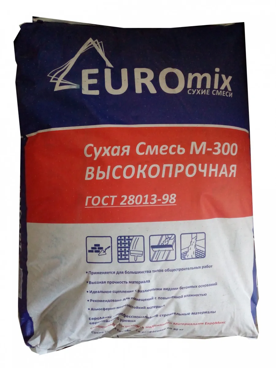 Пескобетон М-300 Евромикс, 40 кг