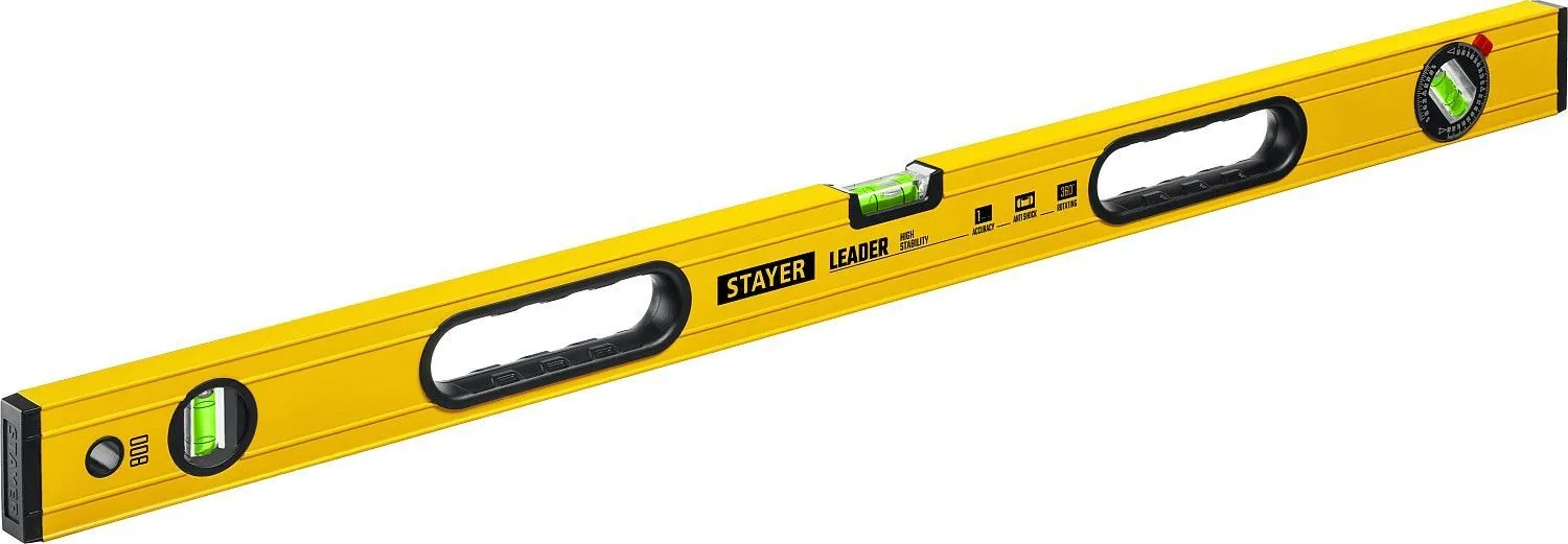 Уровень с поворотным глазком 800 мм STAYER LEADER усиленный профиль (3466-080)