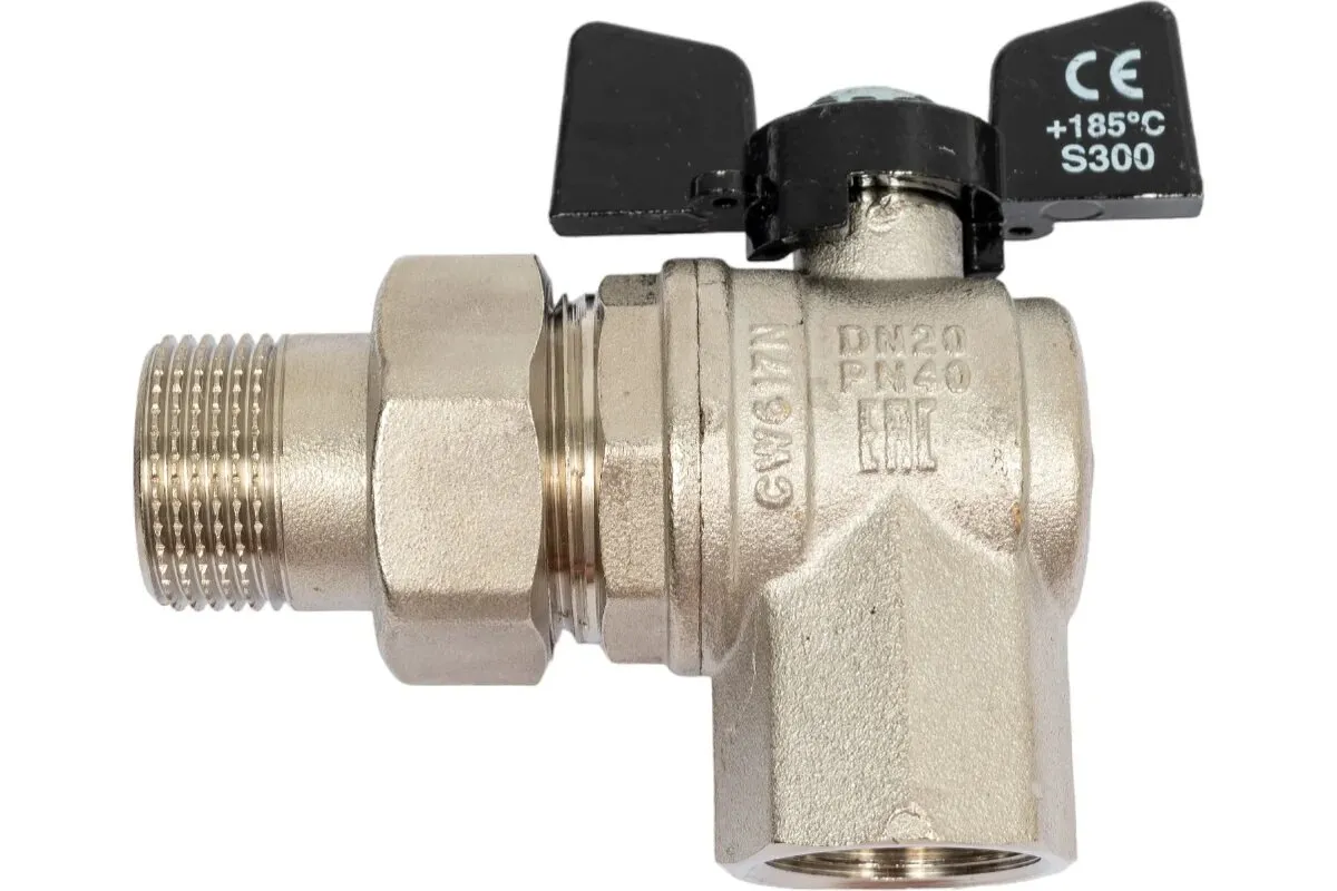 Кран угловой 3/4" Bugatti Oregon 594 американка 3/4", шаровой кран