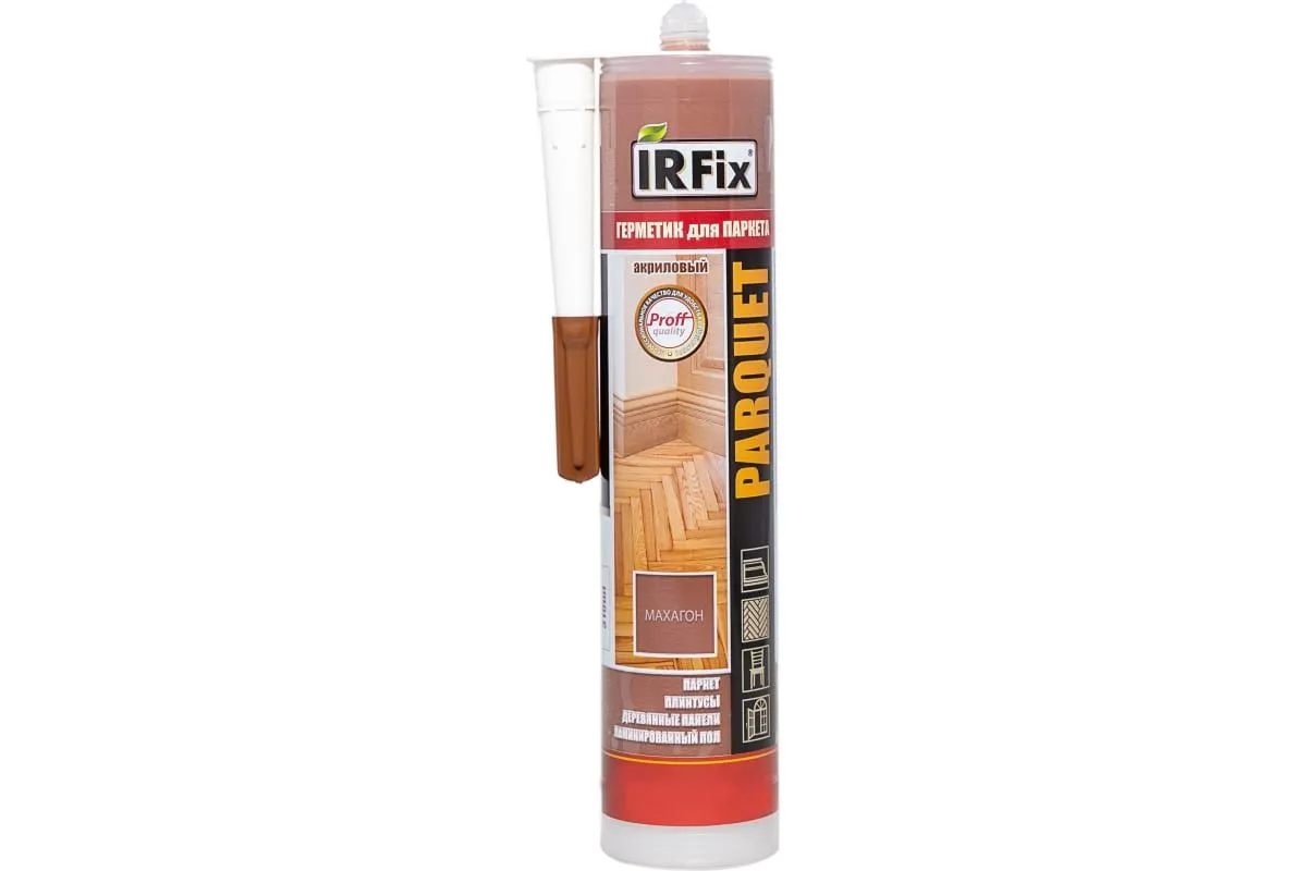 Герметик IRFIX акриловый для паркета Махагон, 310мл 20025