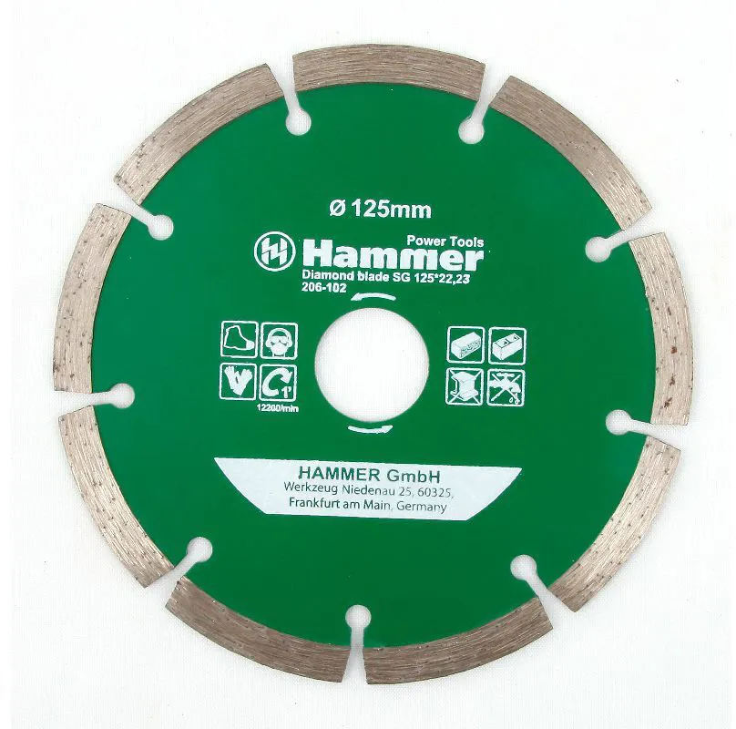 Диск алмазный Hammer Flex 206-102 DB SG Ф125х22мм, сегментный, универсальный