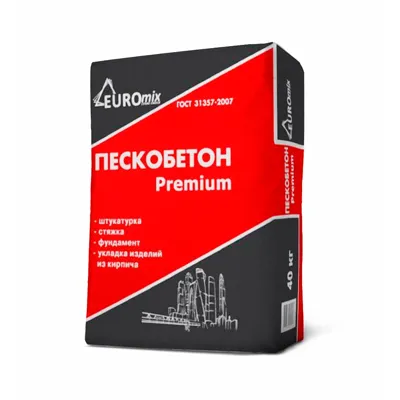 Пескобетон М-300 «Евромикс Премиум», 40 кг